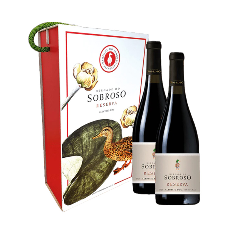Conjunto Vinho Herdade do Sobroso Tinto - Reserva - 2 garrafas